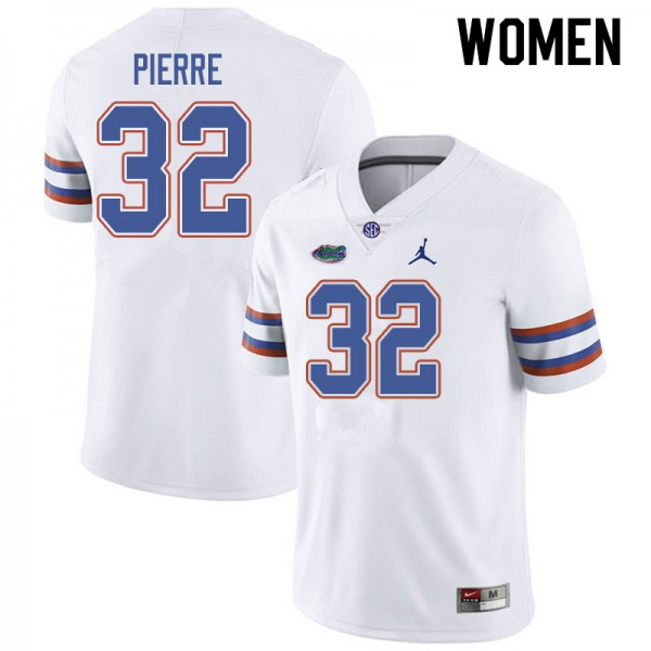 Jordan Brand Women #32 Jesiah Pierre Florida Gators College Football Jerseys White